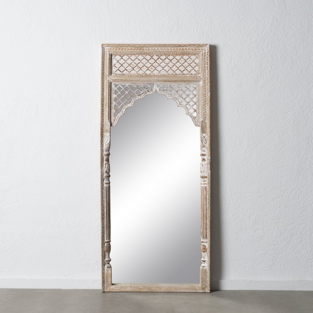 Dressing Mirror White Natural Vertical 76 x 7 x 176,5 cm